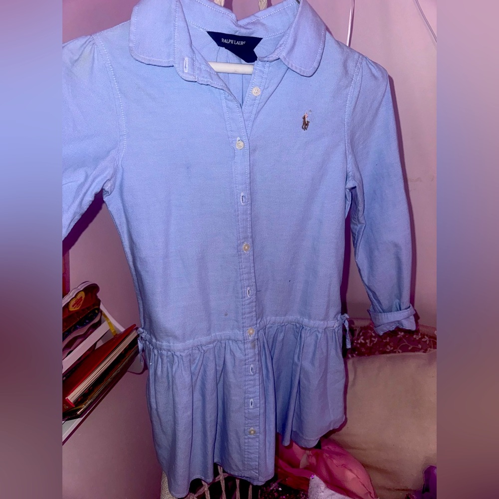 Ralph Lauren long sleeve denim button down dress